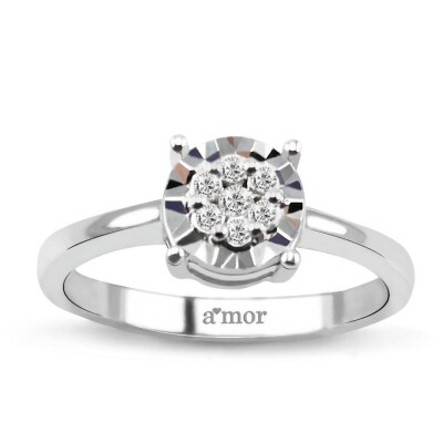 0.07 Karat Pırlanta Fantezi Yüzük - IDL Sertifikalı - Amor Pırlanta