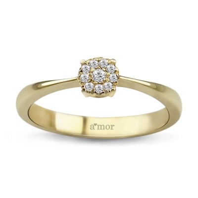 0.08 Karat Pırlanta Coronet Yüzük - IDL Sertifikalı - Amor Pırlanta
