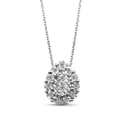0.10 Karat Pırlanta Fantezi Kolye - IDL Sertifikalı - Amor Pırlanta