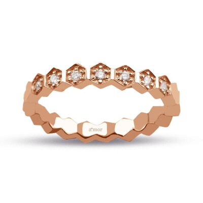 0.10 Karat Pırlanta Yarımtur Yüzük - IDL Sertifikalı - Amor Pırlanta