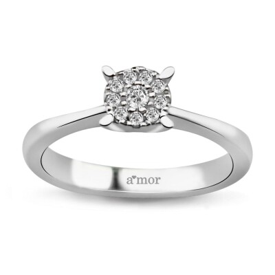 0.14 Karat Pırlanta Coronet Yüzük - IDL Sertifikalı - Amor Pırlanta