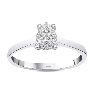 0.14 Karat Pırlanta Coronet Yüzük - IDL Sertifikalı - Amor Pırlanta
