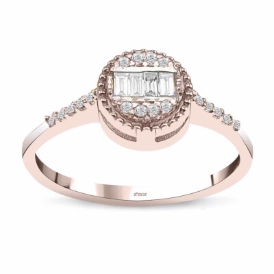 0.15 Karat Pırlanta Baget Yüzük - IDL Sertifikalı - Amor Pırlanta