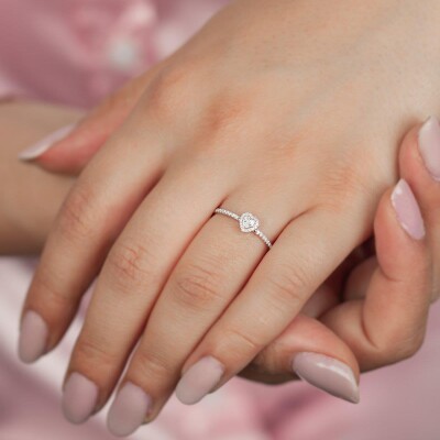 0.16 Karat Pırlanta Fantezi Yüzük - IDL Sertifikalı - Amor Pırlanta