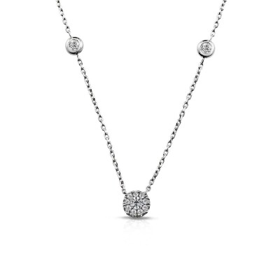 0.18 Karat Pırlanta Coronet Kolye - IDL Sertifikalı - Amor Pırlanta