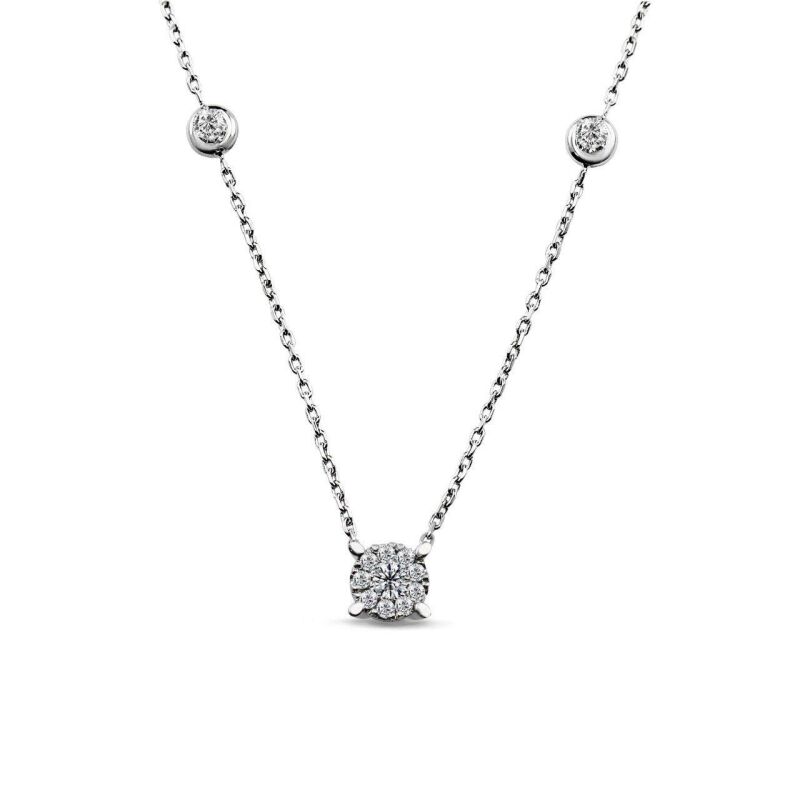 0.19 Karat Pırlanta Coronet Kolye - IDL Sertifikalı - 1