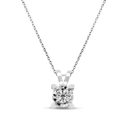 0.20 Karat Görünümlü Pırlanta Tektaş Kolye - IDL Sertifikalı - Amor Pırlanta