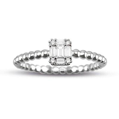 0.20 Karat Pırlanta Baget Yüzük - IDL Sertifikalı - Amor Pırlanta