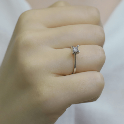 0.20 Karat Pırlanta Tektaş Yüzük - IDL Sertifikalı - 6