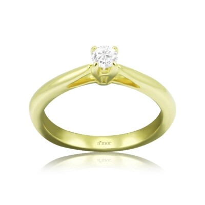 0.21 Karat Pırlanta Tektaş Yüzük - IDL Sertifikalı - Amor Pırlanta