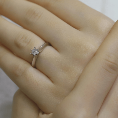 0.23 Karat Pırlanta Tektaş Yüzük - IDL Sertifikalı - 5