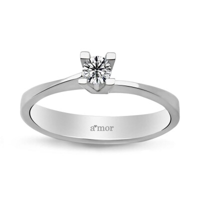 0.23 Karat Pırlanta Tektaş Yüzük - IDL Sertifikalı - Amor Pırlanta