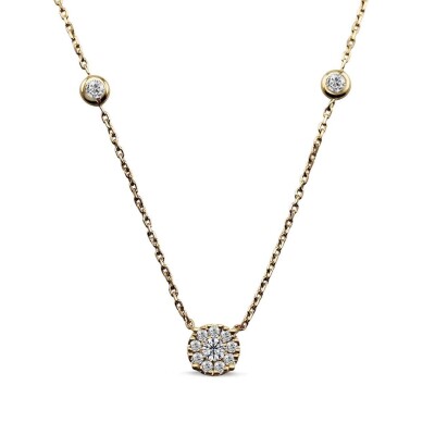 0.24 Karat Pırlanta Coronet Kolye - IDL Sertifikalı - Amor Pırlanta