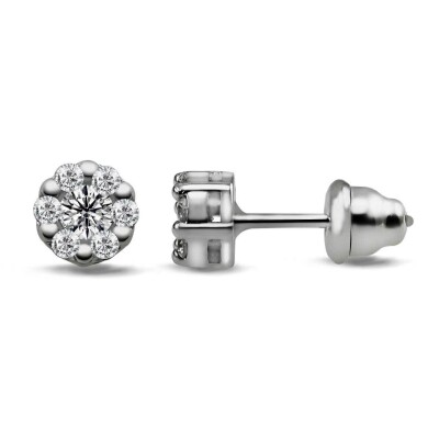 0.25 Karat Pırlanta Coronet Küpe - IDL Sertifikalı - Amor Pırlanta
