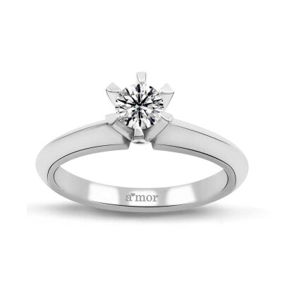 0.25 Karat Pırlanta Tektaş Yüzük - IDL Sertifikalı - Amor Pırlanta
