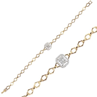 0.26 Karat Pırlanta Baget Bileklik - IDL Sertifikalı - Amor Pırlanta