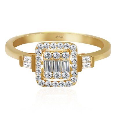 0.26 Karat Pırlanta Baget Yüzük - IDL Sertifikalı - Amor Pırlanta