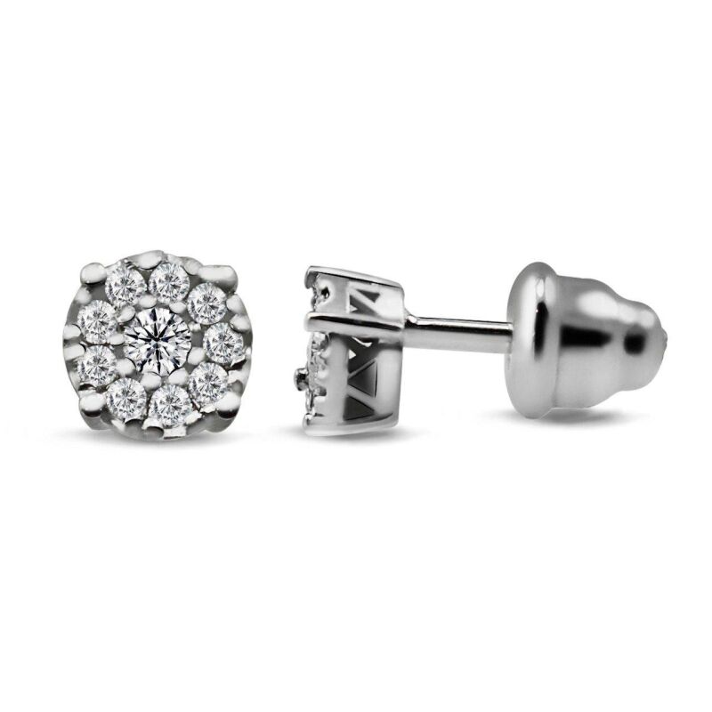 0.28 Karat Pırlanta Coronet Küpe - IDL Sertifikalı - 1