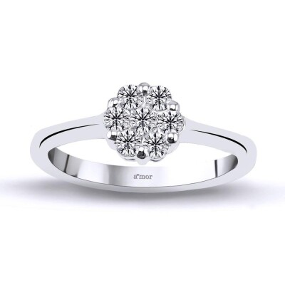 0.28 Karat Pırlanta Coronet Yüzük - IDL Sertifikalı - Amor Pırlanta