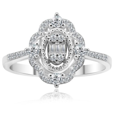 0.29 Karat Pırlanta Baget Yüzük - IDL Sertifikalı - Amor Pırlanta