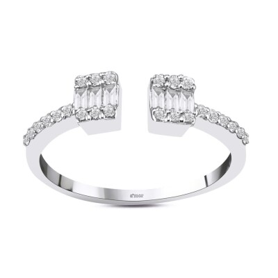 0.30 Karat Pırlanta Baget Yüzük - IDL Sertifikalı - Amor Pırlanta
