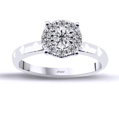 0.30 Karat Pırlanta Coronet Yüzük - IDL Sertifikalı - Amor Pırlanta