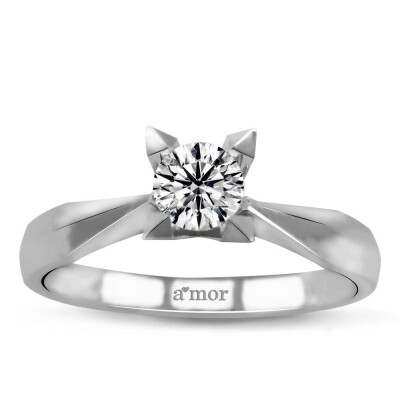 0.30 Karat Pırlanta Tektaş Yüzük - IDL Sertifikalı - Amor Pırlanta