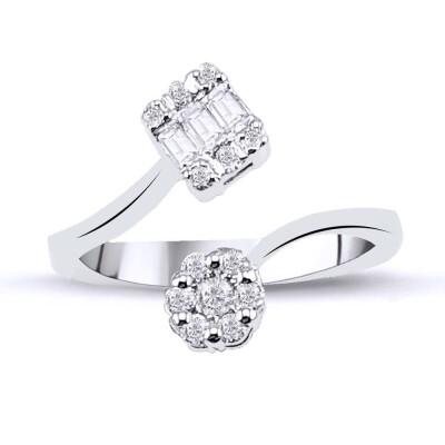 0.32 Karat Pırlanta Baget Yüzük - IDL Sertifikalı - Amor Pırlanta