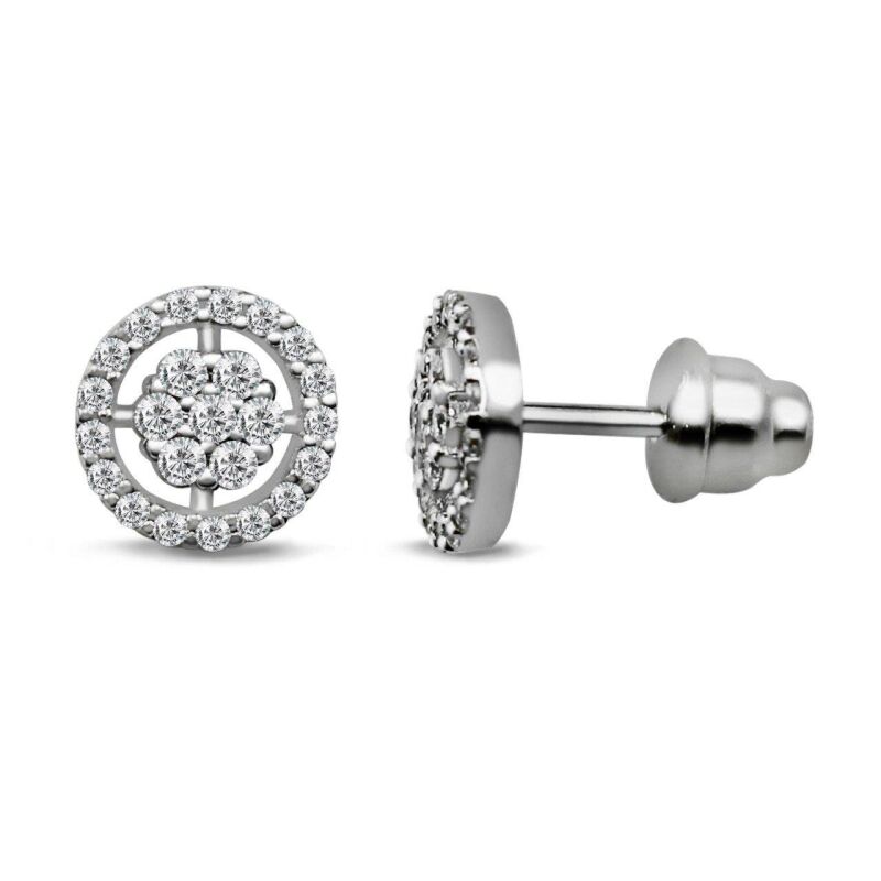 0.32 Karat Pırlanta Coronet Küpe - IDL Sertifikalı - 1