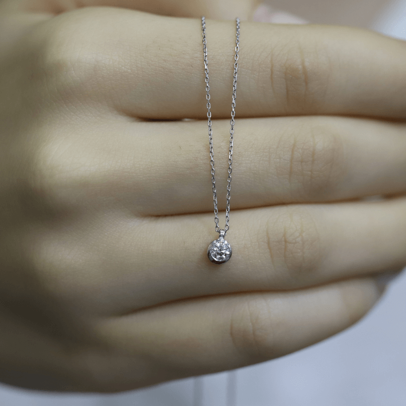 0.32 Karat Pırlanta Tektaş Kolye - IDL Sertifikalı - 2