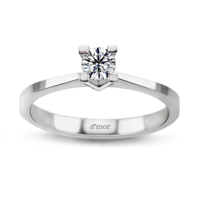 0.32 Karat Pırlanta Tektaş Yüzük - IDL Sertifikalı - Amor Pırlanta