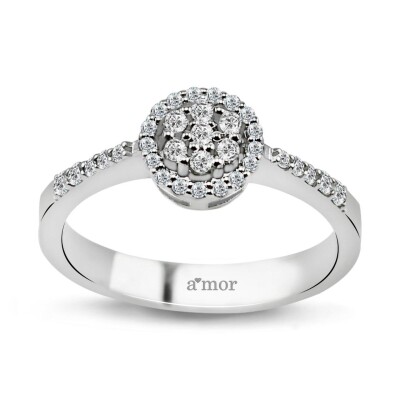 0.34 Karat Pırlanta Coronet Yüzük - IDL Sertifikalı - Amor Pırlanta