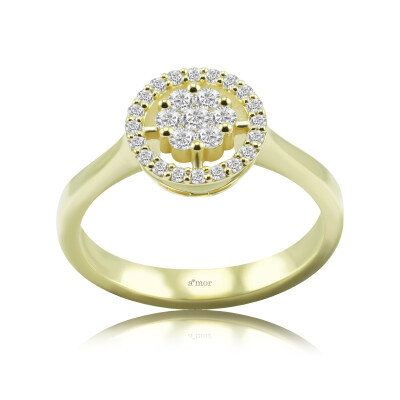 0.34 Karat Pırlanta Coronet Yüzük - IDL Sertifikalı - Amor Pırlanta