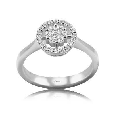 0.34 Karat Pırlanta Coronet Yüzük - IDL Sertifikalı - Amor Pırlanta