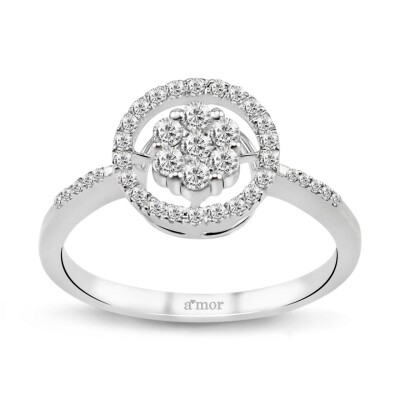 0.34 Karat Pırlanta Coronet Yüzük - IDL Sertifikalı - Amor Pırlanta