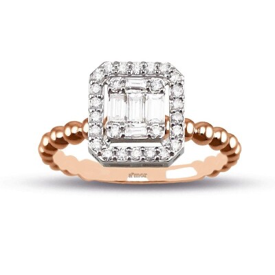0.35 Karat Pırlanta Baget Yüzük - IDL Sertifikalı - Amor Pırlanta