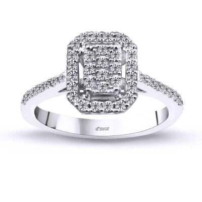 0.36 Karat Pırlanta Coronet Yüzük - IDL Sertifikalı - Amor Pırlanta
