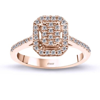 0.36 Karat Pırlanta Coronet Yüzük - IDL Sertifikalı - Amor Pırlanta