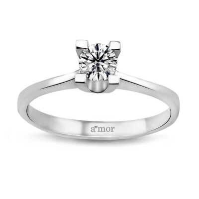 0.37 Karat Pırlanta Tektaş Yüzük - IDL Sertifikalı - Amor Pırlanta
