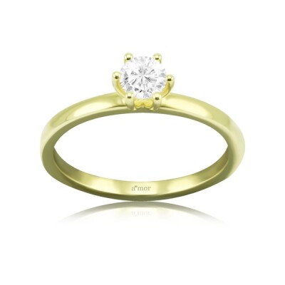 0.39 Karat Pırlanta Tektaş Yüzük - IDL Sertifikalı - Amor Pırlanta