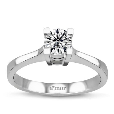 0.40 Karat Pırlanta Tektaş Yüzük - IDL Sertifikalı - Amor Pırlanta