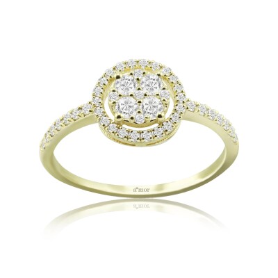 0.41 Karat Pırlanta Coronet Yüzük - IDL Sertifikalı - Amor Pırlanta
