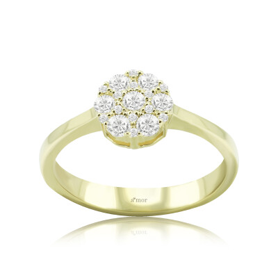 0.41 Karat Pırlanta Coronet Yüzük - IDL Sertifikalı - Amor Pırlanta