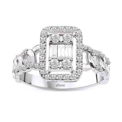0.44 Karat Pırlanta Baget Yüzük - IDL Sertifikalı - Amor Pırlanta