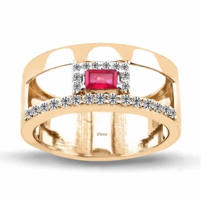 0.44 Karat Pırlanta Yakut Yüzük - IDL Sertifikalı - Amor Pırlanta