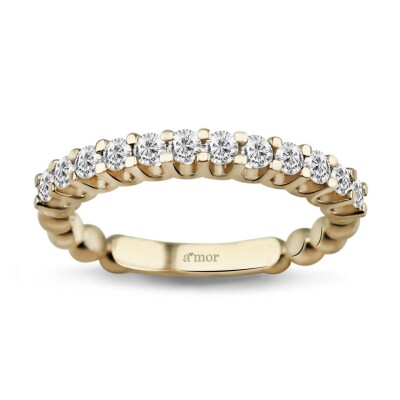 0.45 Karat Pırlanta Yarımtur Yüzük - IDL Sertifikalı - Amor Pırlanta