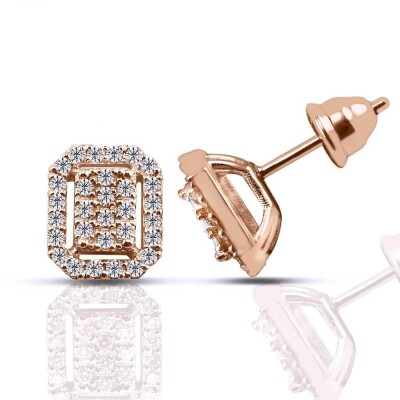 0.47 Karat Pırlanta Coronet Küpe - IDL Sertifikalı - Amor Pırlanta