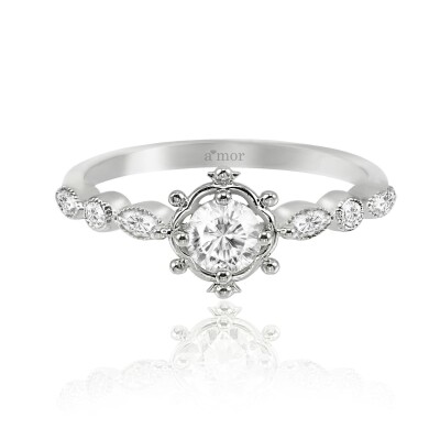 0.47 Karat Pırlanta Vintage Yüzük - IDL Sertifikalı - Amor Pırlanta