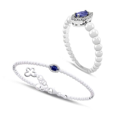 0.47 Karat Safir Pırlanta Set - IDL Sertifikalı - Amor Pırlanta