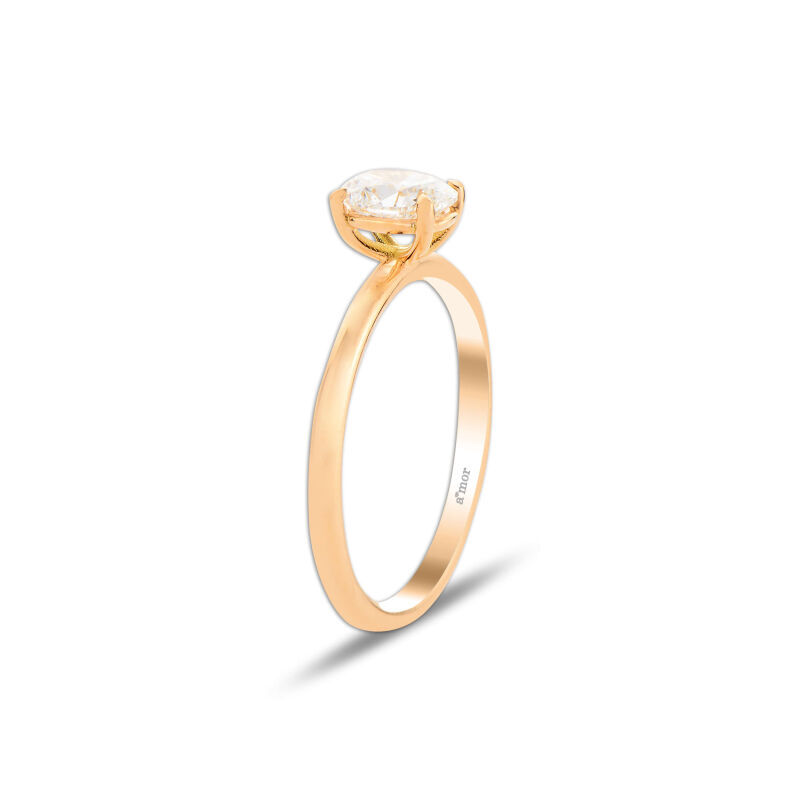 0.50 Karat Pırlanta Tektaş Oval Yüzük - GIA Sertifikalı - 2
